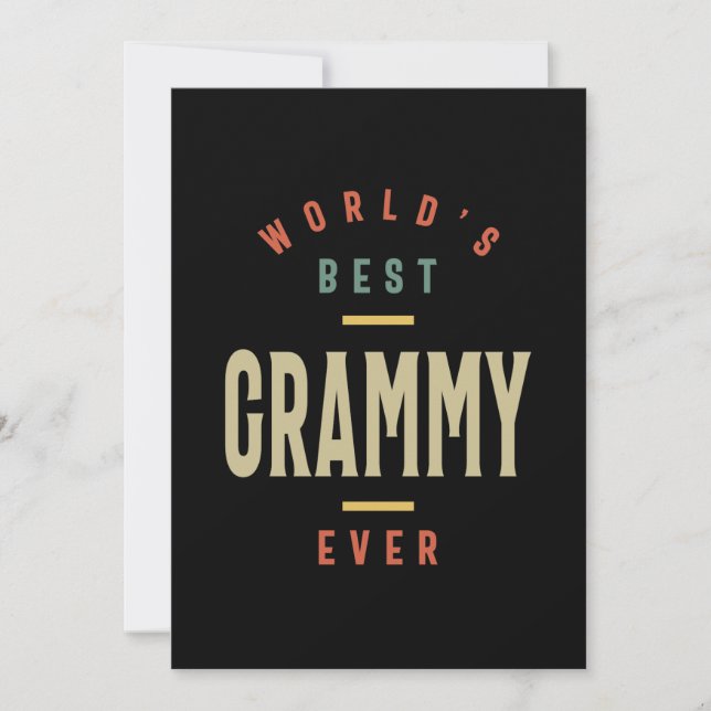 Frauen bester Grammy je Oma-Geschenk Einladung (Vorderseite)