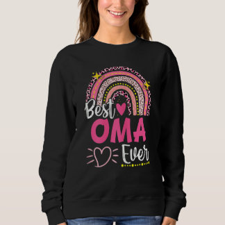 Frauen Bestes Oma je Leopard Regenbogen Neue Oma m Sweatshirt