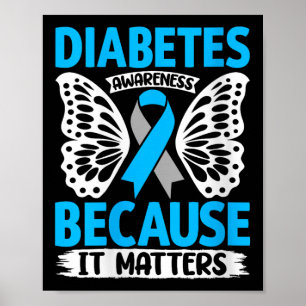 Frauen Bewusstsein für Diabetes, weil es V-Nacken Poster