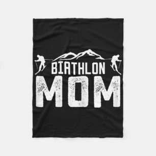 Frauen Biathlon Mama Mutter Biathlet Langlaufloipe Fleecedecke