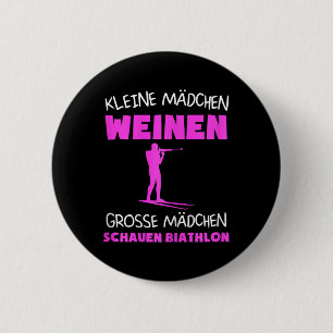 Frauen Biathlon Skibiathlet Wintersportgeschenk Button