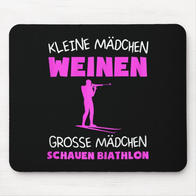 Frauen Biathlon Skibiathlet Wintersportgeschenk Mousepad (Vorne)