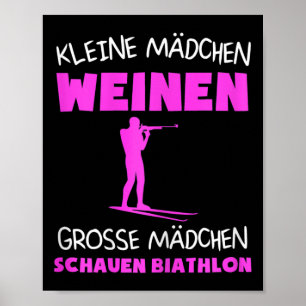 Frauen Biathlon Skibiathlet Wintersportgeschenk Poster