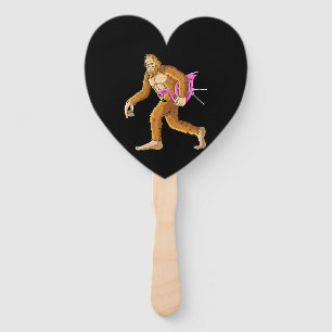 Frauen Bigfoot mit Flamingo Tierkostümgeschenk Fächer