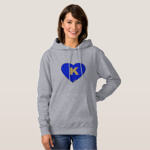 Frauen Blue & Gold K-Heart Hoodie