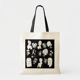 FRAUEN & BLUME (B&W) TOTE BAG TRAGETASCHE
