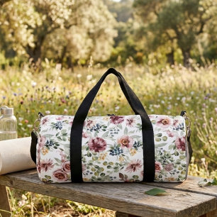 Frauen Blumen Romantische Sporthalle Yoga  Duffle Bag