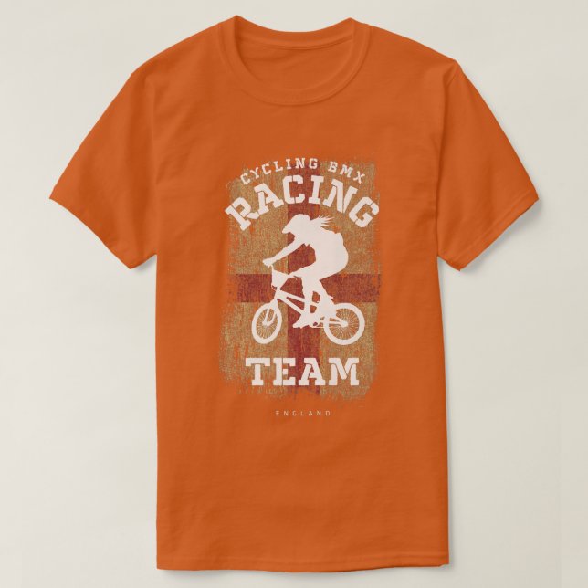 Frauen BMX Bike England Flaggen Radrennen T-Shirt (Design vorne)