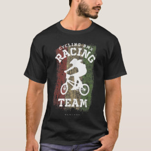 Frauen BMX Bike Ungarn Flaggenradeln T-Shirt