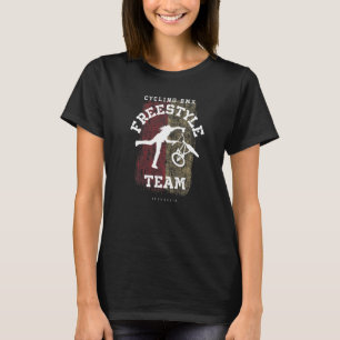 Frauen BMX Freestyle Fahrrad Indonesien Flagge Rad T-Shirt