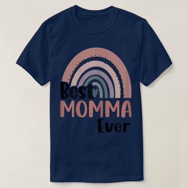 Frauen Boho Rainbow Best Momma Ever Funny Mütter  T-Shirt (Design vorne)