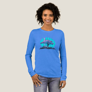 Frauen Bonsaii-Baum Langarm-T-Shirt Tri-Blend Shirt