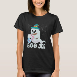 Frauen Boo Jee Niedlicher Geist mit Kaffeehaus T-Shirt