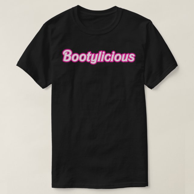 Frauen Bootylicious Pink Retro Girlie T-Shirt (Design vorne)