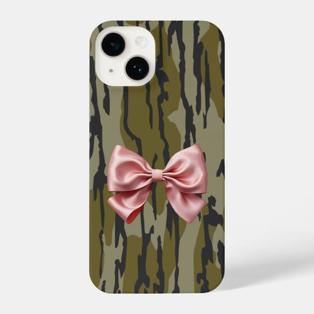 Frauen Bottomland Camouflage Niedlich Pink Ribbon  iPhone Hülle (Rückseite)