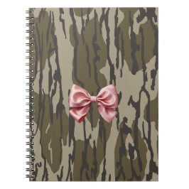 Frauen Bottomland Camouflage Niedlich Pink Ribbon  Notizblock