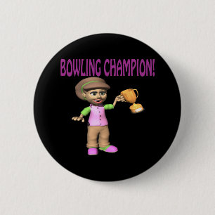 Frauen-Bowlings-Meister Button