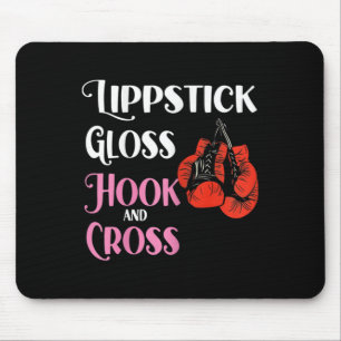 Frauen Boxen Mma Kickboxen Lippenstift Gloss Hock  Mousepad