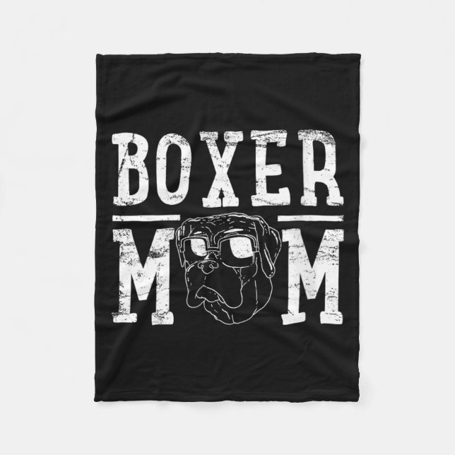 Frauen Boxer Hundemutter Geschenk Fleecedecke (Vorderseite)