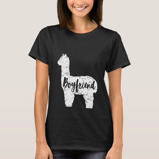 Frauen Boyfriend Llama Niedlich Alpaca Animal Llam T-Shirt (Vorderseite)