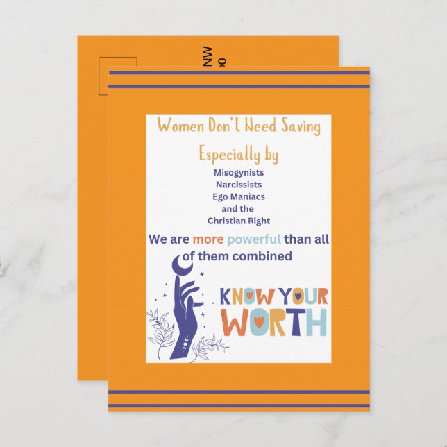 Frauen brauchen keine Postkarte Retten (Vorne/Hinten)