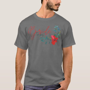 Frauen Braut, um Blumendesign Hochzeitsfeier Bac z T-Shirt