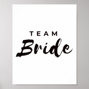 Frauen Brautparty Team Bridge Team Groom Premium Poster