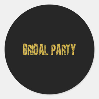 Frauen Brautparty, Vintag kühl. Pairs W_ Bride Runder Aufkleber
