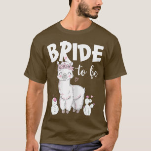 Frauen Bride To Be Team Bride Süße Llama Alpaka JG T-Shirt