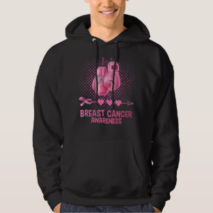 Frauen-Brustkrebs-Bewusstsein Rosa Boxhandschuhe Hoodie