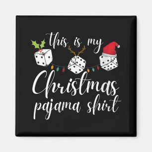 Frauen Bunco Weihnachten Pyjama Würfelspiel Nacht Magnet
