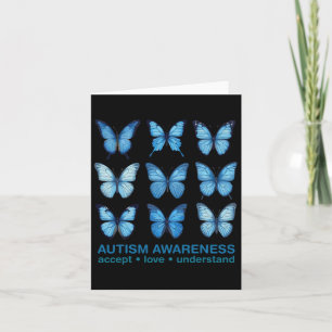 Frauen Butterfly Blue Mental Health Autisenes Karte