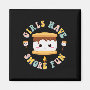 Frauen Camping Kawaii Smores Mädchen haben S'more Magnet