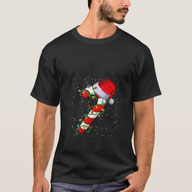 Frauen Candy Cane Crew Weihnachten 2022 Kinder B T-Shirt (Vorderseite)