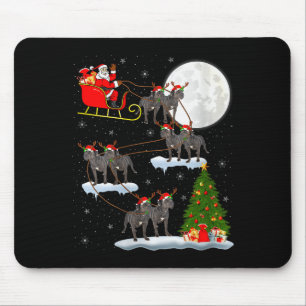Frauen Cane Corso Hund Santa Schlitten Fliegend Lu Mousepad