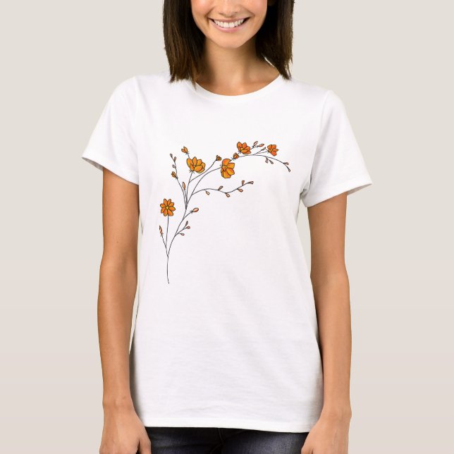 Frauen Casual Kurzarm T-Shirt – Weiche Baumwolle (Vorderseite)