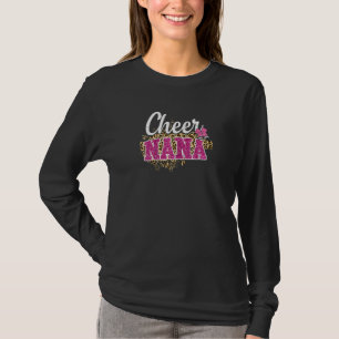 Frauen Cheer Nana Größte Fan Leopard Print und Po T-Shirt