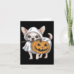 Frauen Chihuahua Geist Hund Halloween Karte