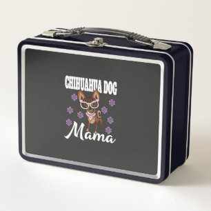 Frauen Chihuahua Hundemutter Metall Brotdose