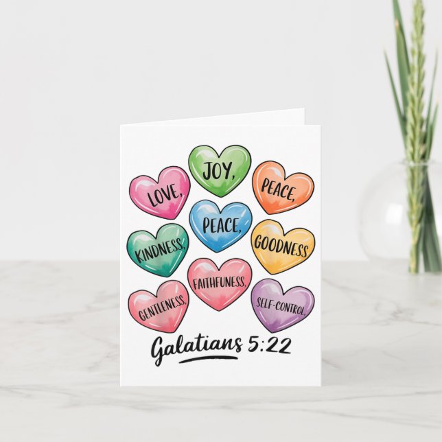 Frauen Christlich Valentine Galatians Konversation Karte (Vorderseite)