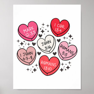 Frauen Christlich Valentine Liebe Herz Religiöse B Poster