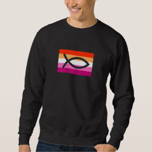 Frauen Christlicher Allegus Jesus Fisch Schwule Le Sweatshirt