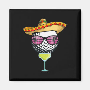 Frauen Cinco De Mayo Golfball Mit Sombrero Margari Magnet