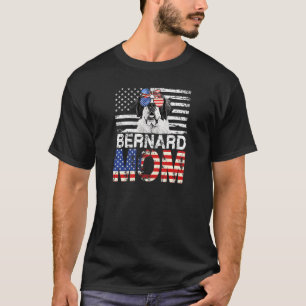 Frauen Cool Bernard Mama USA Flaggen Patriotische T-Shirt