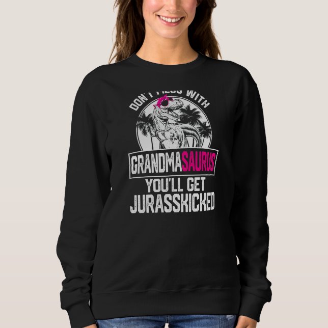 Frauen Cool Grandmasaurus Dinosaurier Rex Niedlich Sweatshirt (Vorderseite)