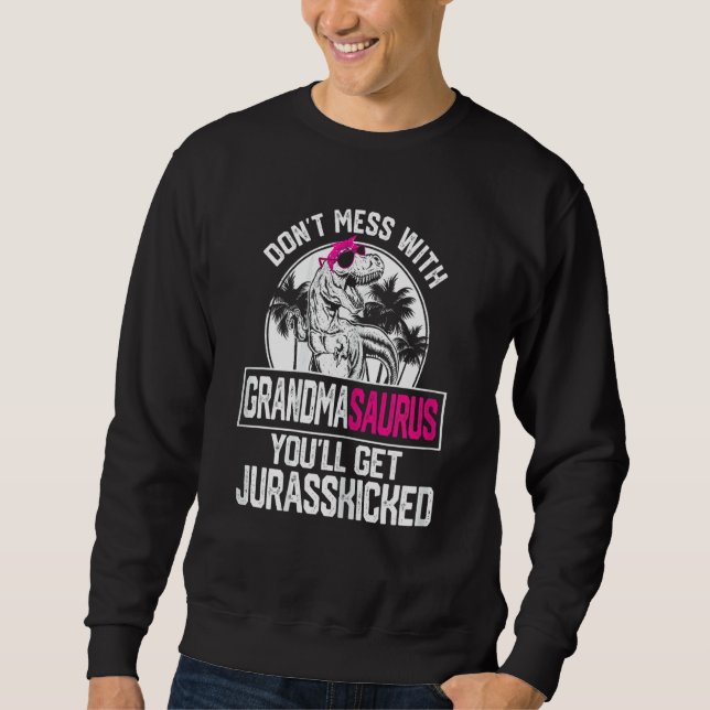 Frauen Cool Grandmasaurus Dinosaurier Rex Niedlich Sweatshirt (Vorderseite)