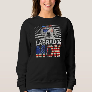 Frauen Cool Labrador Mama Usa Flag Patriotische Mu Sweatshirt