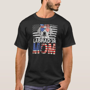 Frauen Cool Labrador Mama Usa Flag Patriotische Mu T-Shirt