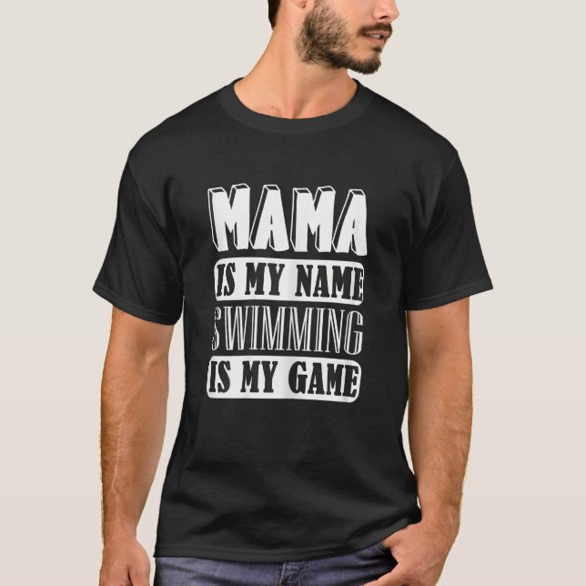 Frauen Coole Mama schwimmen Muttertag schwimmen T-Shirt (Vorderseite)