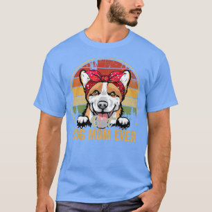 Frauen Corgi Bester Hund Mama je Retro Geschenke M T-Shirt